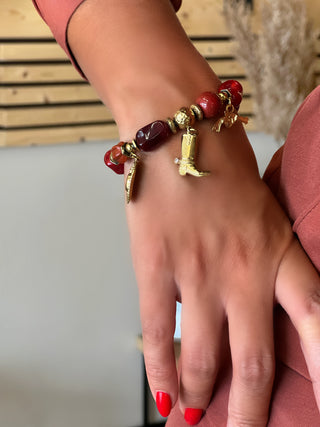 Bracelet en acier CASSY - BORDEAUX