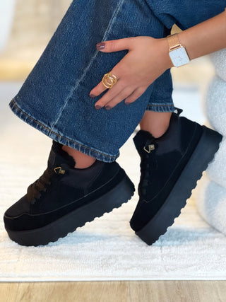 Basket fourrée ABINAYA - NOIR