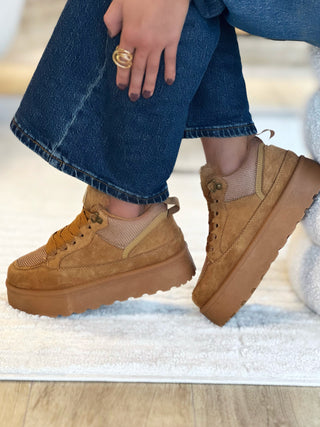 Basket fourrée ABINAYA - CAMEL