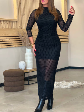 Longue robe ANGELICA - NOIR