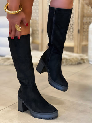 Bottes à talons ALINE - NOIR