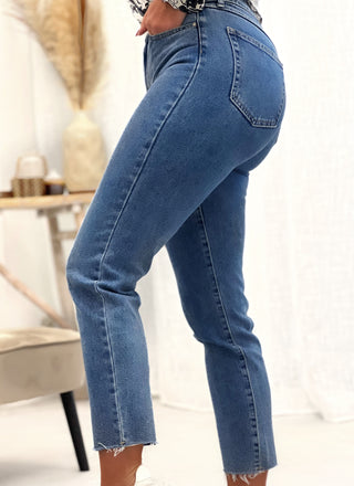 Jeans mom LORENDA - BLEU (9626833453379)