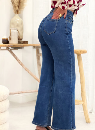 Jeans wide leg SANDRINA - BLEU (9626609844547)