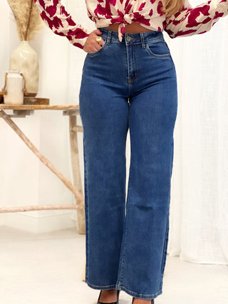 Jeans wide leg SANDRINA - BLEU (9626609844547)