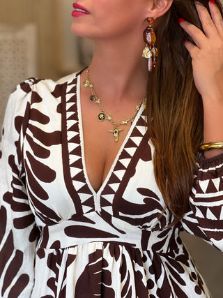 Boucles d'oreilles en acier LILIE - AMBRE