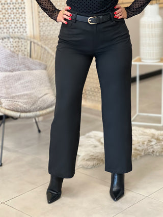 Pantalon en suédine KLEO - NOIR