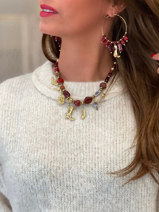 Collier ANNA - BORDEAUX