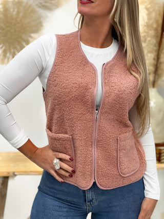 Gilet sans manches ENRIKA - ROSE (9626767130947)