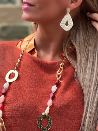 Boucles d'oreilles LUNA - BEIGE