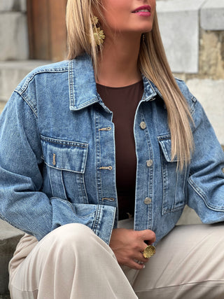 Veste en jeans FILLIPA - BLEU