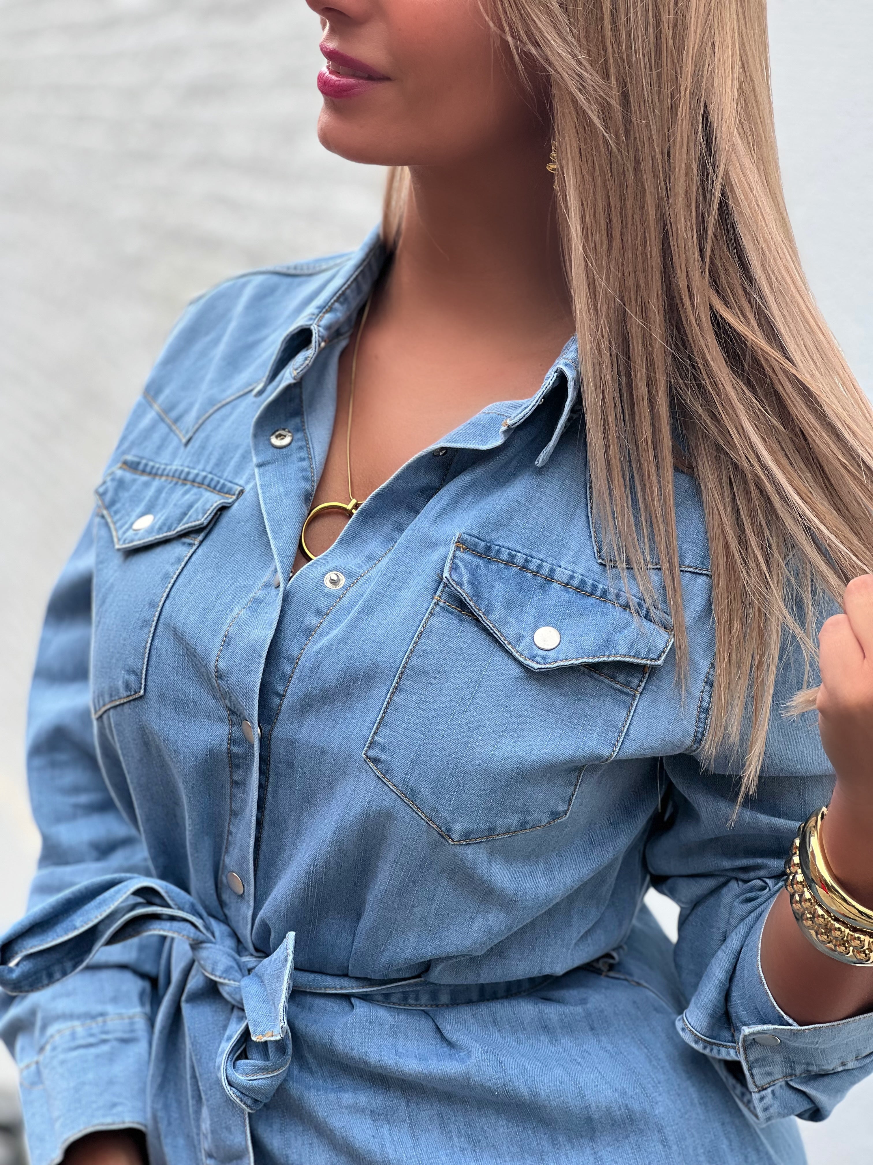 MS MODE Manteaux Veste en jean ajustée - Bleu - Grandes tailles - 0.00 MS MODE Manteaux Veste en jean ajustée - Bleu - Grandes tailles - 0.00