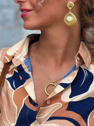 Boucles d'oreilles en acier MARGAUX - DORE