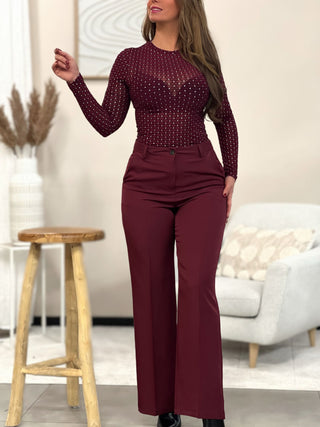 Pantalon SORAYA - BORDEAUX