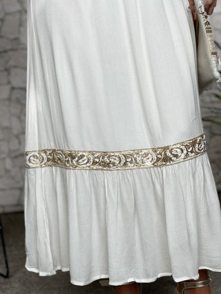 Longue Robe WALERIA - BLANC (9387683643715)