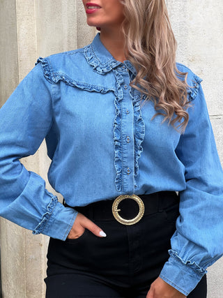 Chemise en jeans MOUNIA - BLEU