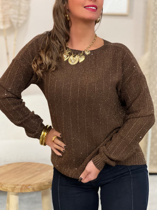 Blouse JUSTINE - MARRON