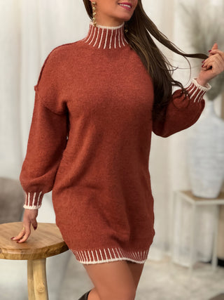 Robe pull ZOLA - BRIQUE