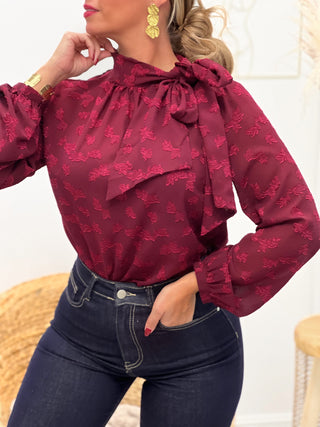 Blouse KELSY - BORDEAUX (9639023509827)