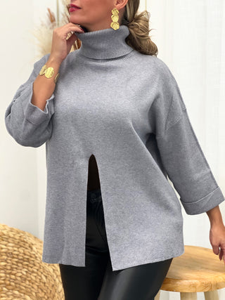 Pull col roulé ÉNORA - GRIS (9642066673987)