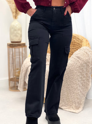 Pantalon cargo NALA - NOIR (9637035966787)