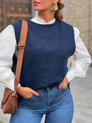 Débardeur LAURA - BLEU MARINE