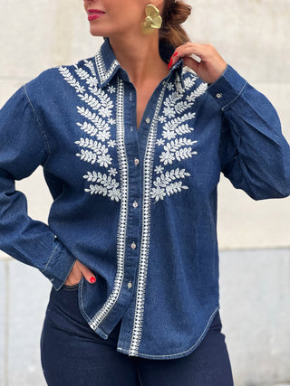 Chemise en jeans ISABELA - BLEU