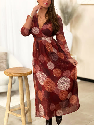 Longue robe MAELLE - BORDEAUX