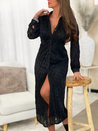 Robe chemise AGATHE - NOIR