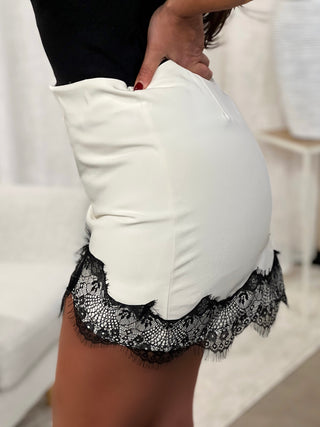 Jupe short MEINA - BLANC