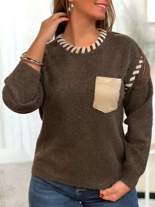 Pull ARIELLA - MARRON
