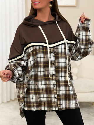 Sweat chemise KEMILA - BRUN