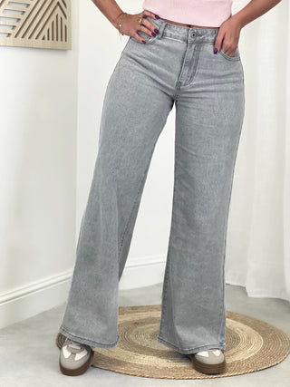 Jeans WIDE LEG LEA - GRIS (14754826223939)