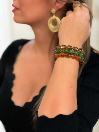 Bracelet en acier SABINA - VERT