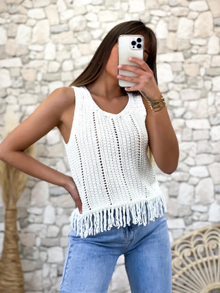 Top en crochet YAMINA - ECRU (8593211851075)