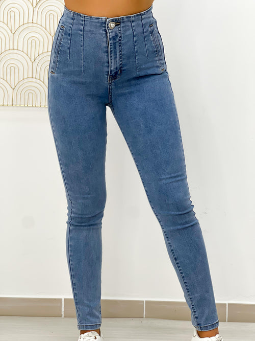Jeans taille haute ALINE - BLEU (7710900486298)