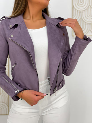 Perfecto en suédine GABRIELLE - VIOLET (7703478370458) (7712625459354)