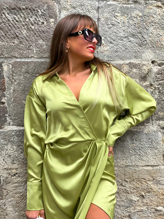 Robe CELESTINE - VERT ANIS (7776825835674)