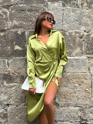 Robe CELESTINE - VERT ANIS (7776825835674)