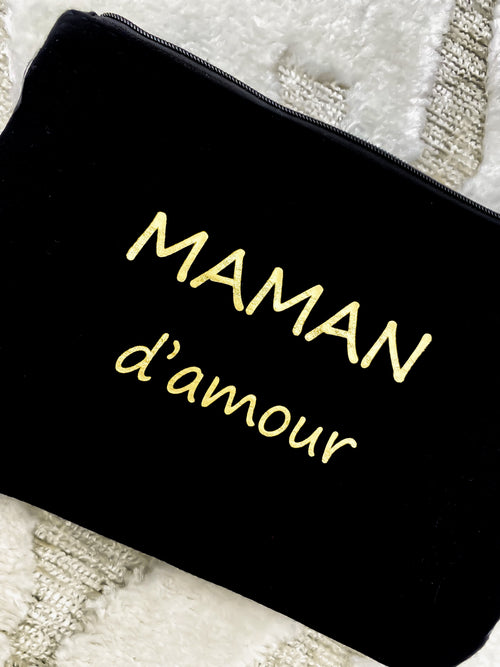 Pochette "maman d'amour" - NOIR (7316360429722)