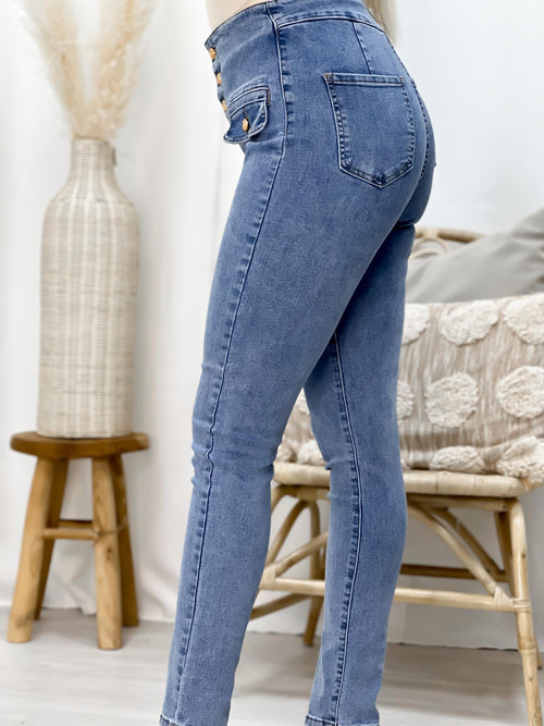 Jeans slim BIANCA - BLEU (7724196757658)