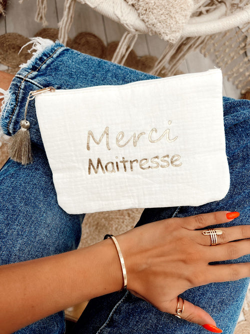 Bracelet en acier "merci maîtresse" - DORE (7362384330906)